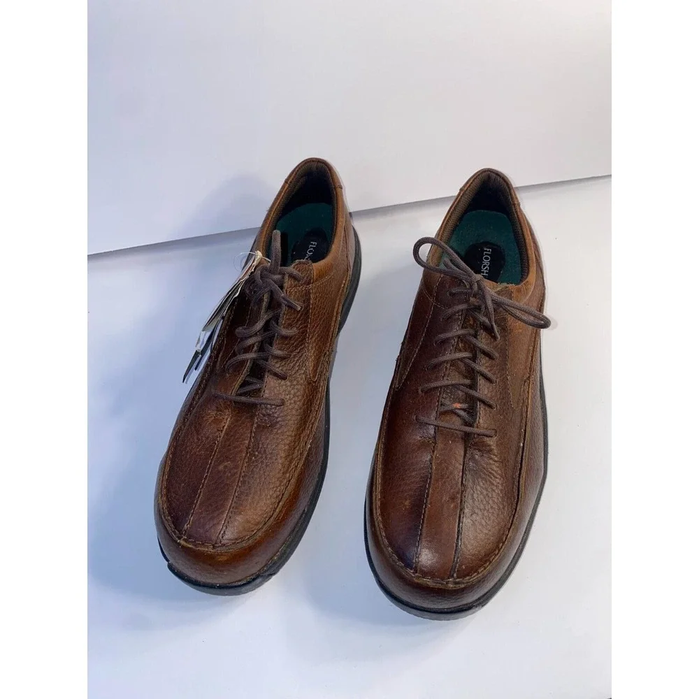 Florsheim Work Safety Boots Men's 11.5‎ D Brown Leather Steel Toe ASTM F2413-05